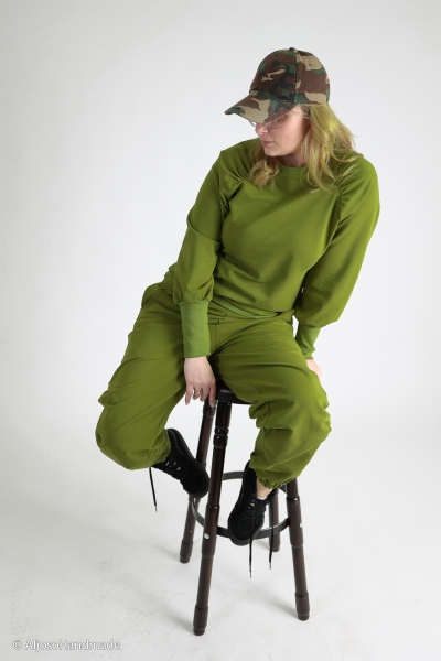 Preview: Sommersweat Uni - Maike - khaki - 604